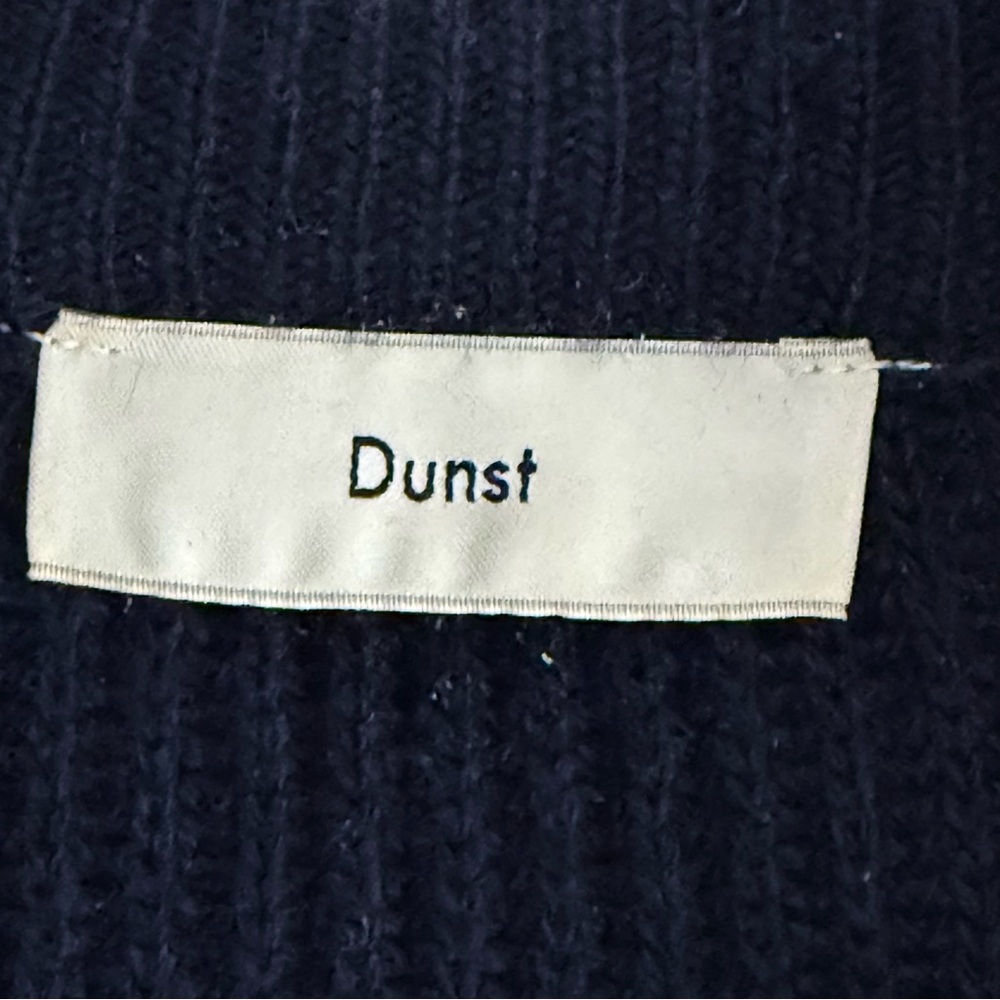 Dunst Half Zip Ribbed Wool Sweater Navy S Chunky Knit Minimalist Quiet Luxury - Picture 6 of 16
